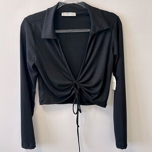 Wild Love • Black Ribbed Shrug • Sz XL • NWT!